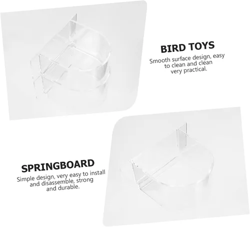 Miniatura 8 de 4 unids Semicírculo Contenedor de Comida de Loro Comedero Plástico Pájaros Alimentador Jaula de Pájaros Tazón Contenedor Tazón Loro Alimentador Pet