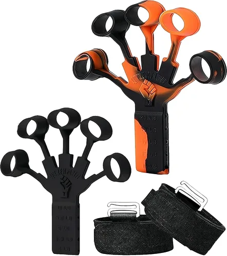 Miniatura 8 de Entrenador de fuerza de agarre con fortalecedor de antebrazo, fortalecedor de agarre de mano, ejercitador de extensión de mano, pelota de alivio