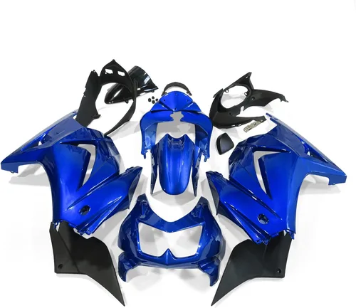 Kit de carenado de carrocería de motocicleta ABS para Kawasaki Ninja 250R EX250 2008 2009 2010 2011 2012 Azul - (Piezas/kit: 15)