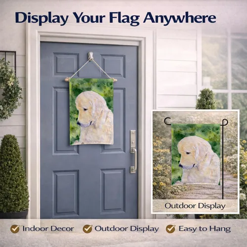 Miniatura 8 de Caroline's Treasures SS8757GF - Bandera decorativa para jardín con diseño de Golden Retriever para jardín, jardín, jardín, multicolor, diseño