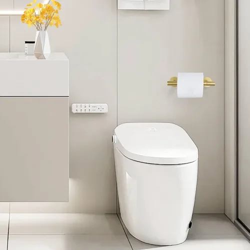 Miniatura 7 de Soporte de papel higiénico dorado cepillado para montaje en pared, soporte de rollo de papel higiénico grande de doble base, accesorios de acero