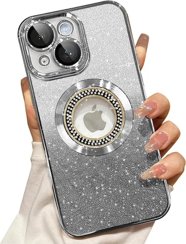 Miniatura 174 de Misscase Funda magnética con purpurina para iPhone 11 compatible con MagSafe, protección completa, delgada, a prueba de golpes, antiarañazos