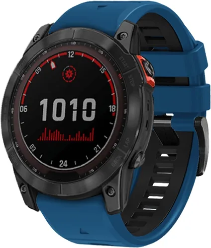 Miniatura 12 de Correa de reloj de 1.024 in para Garmin Fenix 7x Sapphire Solar Fenix 6x Pro Solar Fenix 5x 3 horas de liberación rápida de ajuste de silicona