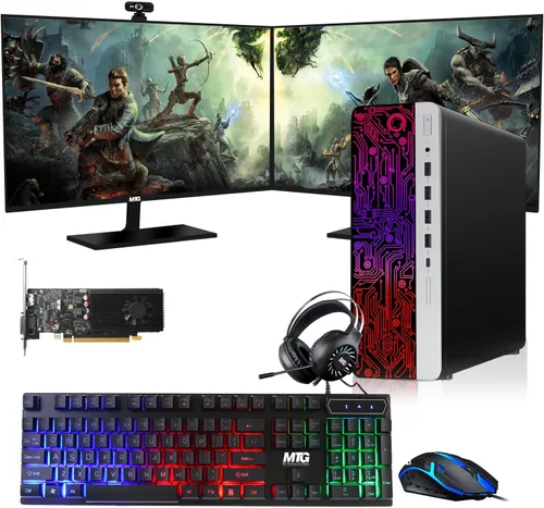 Miniatura 11 de TechMagnet PC de escritorio HP G3 para juegos, Intel Core i7 6ª generación, gráficos RX 550, 16 GB de RAM, SSD de 1 TB Disco duro de 2 TB, monitor