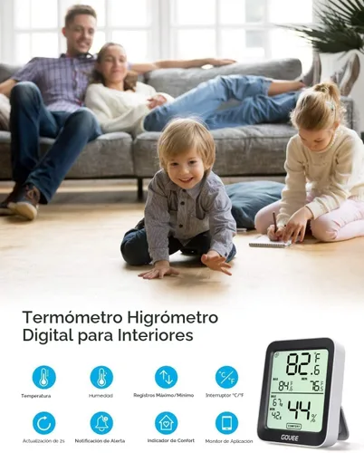 Miniatura 3 de Govee Higrómetro Digital Higrómetro Interior Termómetro de Habitación H5075, Medidor de Temperatura y Humedad Bluetooth con Control Remoto