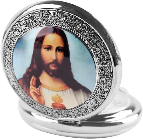 Miniatura 9 de Reloj de bolsillo para hombre, árabe digital reloj de bolsillo con cadena para hombre
