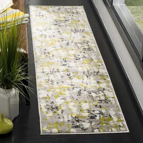 Miniatura 14 de SAFAVIEH Skyler Collection SKY193B - Alfombra moderna abstracta que no desprende pelusa, para sala de estar o dormitorio, 2 x 4 pies, gris/azul