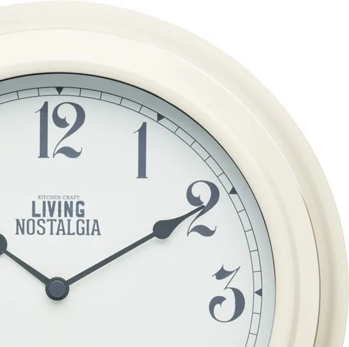 Miniatura 3 de KitchenCraft Living Nostalgia - Reloj de pared analógico, color crema antiguo, 10.0 in (10 pulgadas)
