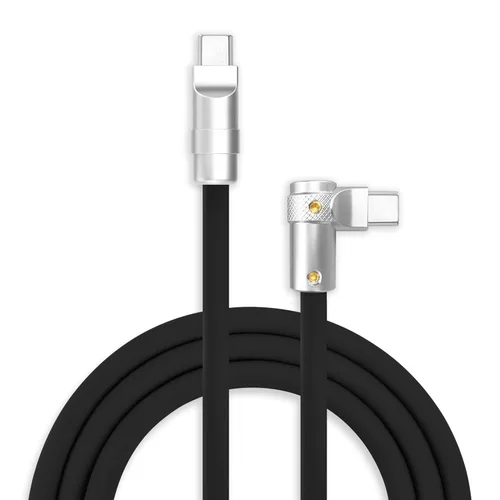 Miniatura 23 de chubbycable FlexElbow - Cable de carga rápida de 90 grados y 240 W, cable USB C en ángulo recto, cable de carga de silicona compatible con iPhone
