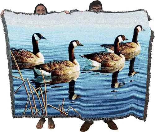 Miniatura 12 de Pure Country Weavers Cynthie Fisher - Manta de Backwater Woodies - Tapiz de regalo de cabaña de Ducks Lake Lodge tejido de algodón, fabricado