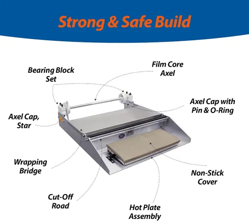 Miniatura 3 de National Band Saw Máquina de embalaje de sellado térmico 625A, sellador de bolsas de plástico con superficie de envoltura de acero inoxidable