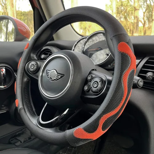 Miniatura 28 de PINCTROT Comfy Grip - Funda para volante, diseño antideslizante, universal de 14.5-15 pulgadas (blanco silicona)