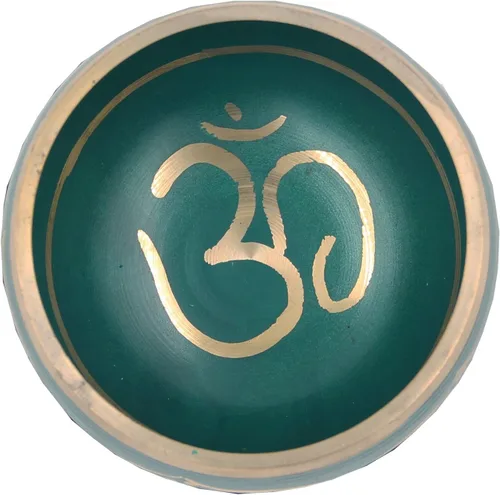 Miniatura 3 de DharmaObjects® Juego de regalo de caja de cojín de mazo azul tibetano para meditación OM (verde)
