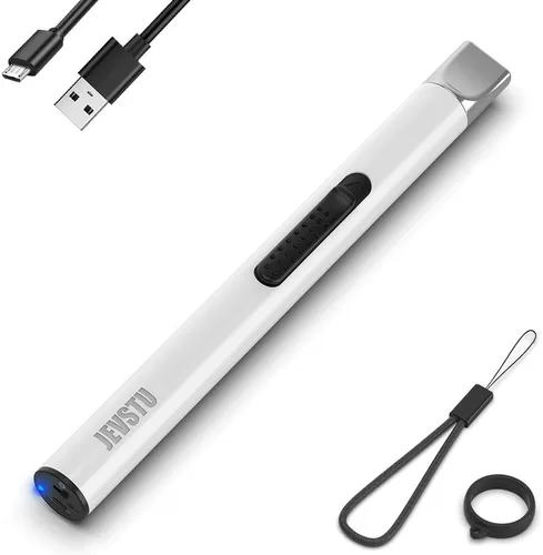 Miniatura 16 de Encendedor de velas, eléctrico recargable con arco USB, resistente al viento, sin llama, encendedor de plasma de palo largo con cuerda y anillo, sin