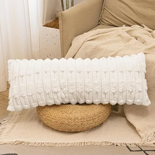 Miniatura 10 de JoraLion Fundas de almohada largas de piel sintética de 14 x 36 pulgadas, funda de almohada lumbar decorativa, funda de almohada lujosa, decoración