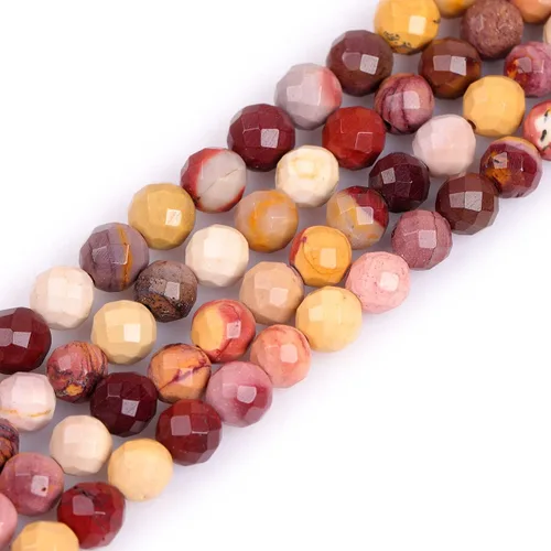 Miniatura 114 de GEM-Inside - Cuentas sueltas de cornalina roja naranja facetada de 0.236 pulgadas (0.236 in), cuentas de energía natural para hacer joyas, redondas