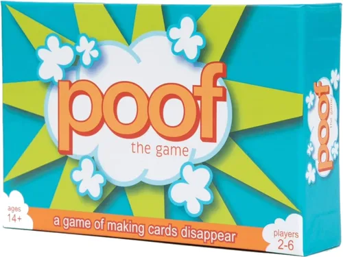 Poof The Game - Juego de cartas casual rápido de aprender, fácil de jugar, para amigos y familiares, grupos grandes y pequeños, noches de juego,