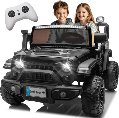 24V Ride on Toys for Big Kids, 2 Seater Ride on Cars with Remote Control, 400W Motor, Ride on Truck w/ 20in Wide Seat, 3 Speeds, Lights, Bluetooth,