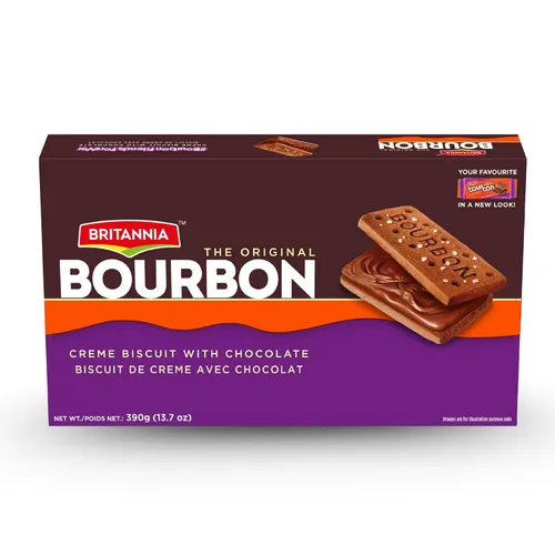 Miniatura 3 de Galletas de crema Britannia el Original Bourbon sabor chocolate 13,7 onzas.