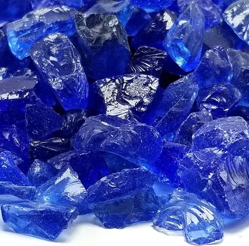 Miniatura 27 de (5 libras de mezcla de cobalto y azul de primera calidad, para interiores y exteriores, vidrio de fuego triturado para interiores y exteriores