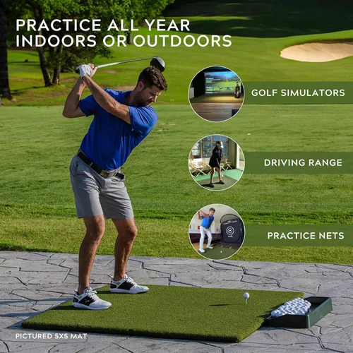 Miniatura 5 de Real Feel Golf Mats La Alfombrilla de Práctica Original Country Club Elite de 3'x5' para Uso Comercial Pesado. La Primera Alfombrilla de Golf Que