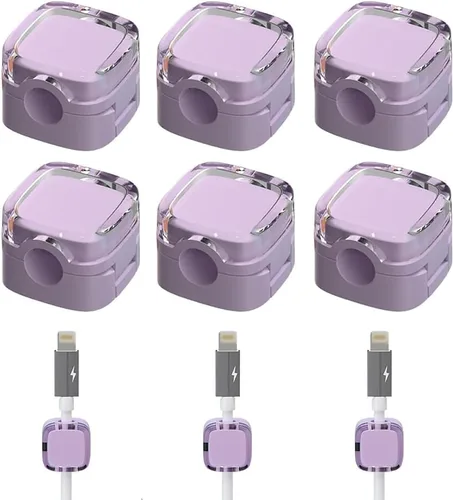 Miniatura 8 de Paquete de 6 organizadores magnéticos de cables de carga, organizador de cables 2026, clips magnéticos para organizar cables, soporte
