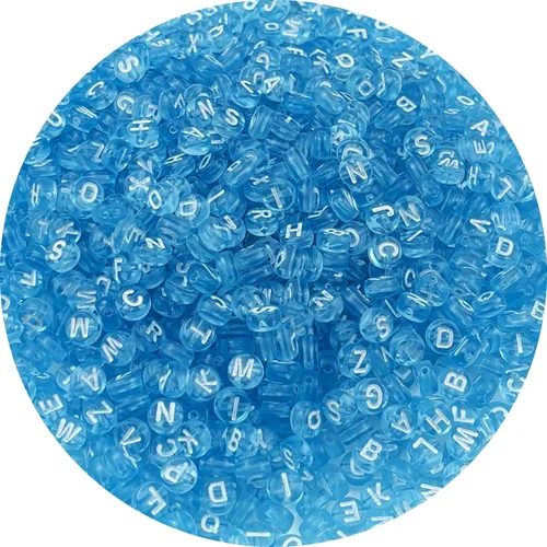 Miniatura 24 de 1000 cuentas redondas de acrílico del alfabeto para la fabricación de joyas y manualidades (cuentas blancas de letras coloridas)