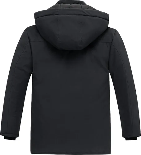 Miniatura 2 de wantdo Abrigo de invierno grueso para hombre, chaqueta de parka cálida con capucha