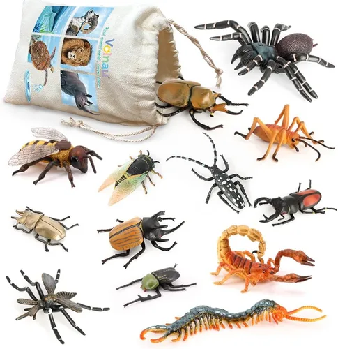 Miniatura 8 de Figuras de juguete de insectos VOLNAU 12 piezas Figuras de animales de insectos para niños, niños pequeños, regalos de Navidad, decoraciones