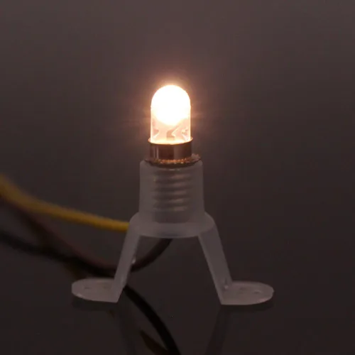 Miniatura 5 de E505WMT 10 Sets Bombilla de tornillo LED blanco cálido y base de soporte E5 E5.5 12V-14V para diseño de tren modle