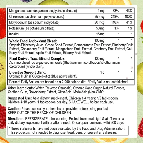 Miniatura 6 de Multivitamínico Go Healthy para niños: alimento integral vegetariano a base de plantas líquido 32 porciones