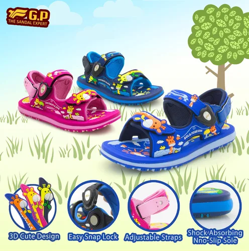 Miniatura 7 de Gold Pigeon Shoes Sandalias y toboganes para exteriores y agua fáciles de cerrar con broche para niños. Correas ajustables