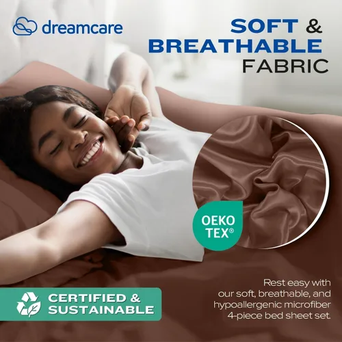 Miniatura 300 de DREAMCARE Juego de sábanas Queen – 6 piezas Sábanas de enfriamiento – hasta 15” Sábanas profundas tamaño Queen – Colección 2500 Supreme – Extra 03