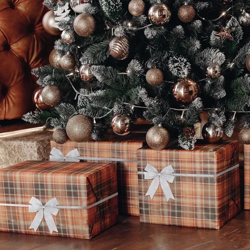 Miniatura 5 de 24 lazos elásticos de Navidad para cajas de regalo, lazos elásticos de Navidad para decoración de cajas de regalo (16-20 pulgadas, plateado)