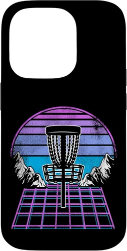 Miniatura 16 de Disco Golf Basket 90s Synthwave Sunset Retrowave Frisbee Golf Case para iPhone 15