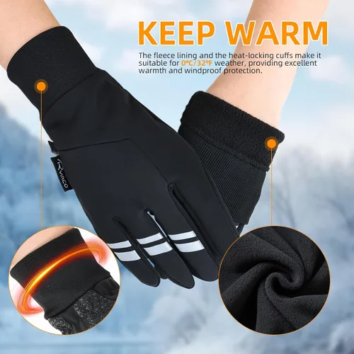 Miniatura 2 de Ryaco Guantes térmicos de invierno para hombres y mujeres, guantes cálidos con aislamiento para clima frío, impermeables, pantalla táctil
