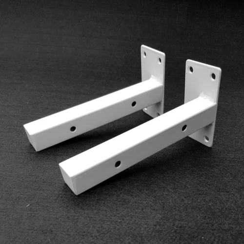 Miniatura 3 de Soporte de estante de tubo cuadrado flotante blanco, montado en la pared, soportes de soporte de ángulo de 90 grados, soporte de estante de división
