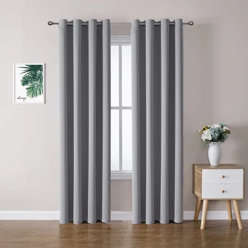Miniatura 177 de ChrisDowa - Cortinas de cenefa pequeñas para cocina, cortinas cortas con ojales y aislamiento térmico para oscurecer la sala y habitación