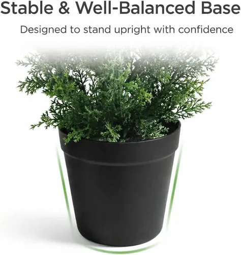 Miniatura 3 de Árbol de cedro artificial de hoja perenne premaceado de 8 pies para decoración de porche delantero, decoración de entrada al aire libre, árboles
