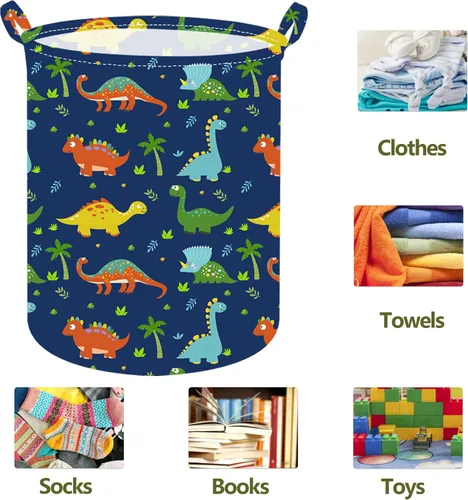 Miniatura 2 de Cesta plegable para ropa sucia para niños, cesta organizadora de almacenamiento plegable, almacenamiento de ropa de juguetes con asas