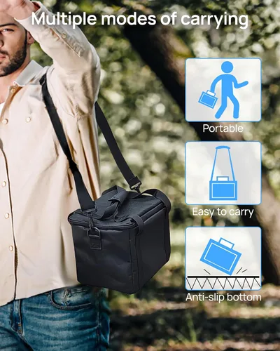 Miniatura 7 de DaranEner Estación de energía portátil LiFePO4 de 192 Wh, generador solar con bolsa de almacenamiento, 2 CA 300 W (sobretensión de 600 W), USB-C 60