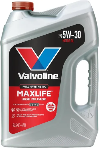 Valvoline Aceite de motor sintético completo de alto kilometraje con tecnología MaxLife 5W-30, 5 cuartos de galón