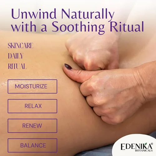 Miniatura 6 de Edenika Botanicals Aceite de masaje de lavanda para piel, aromaterapia de lujo y aceite de masaje romántico para una cita nocturna, piel relajante e