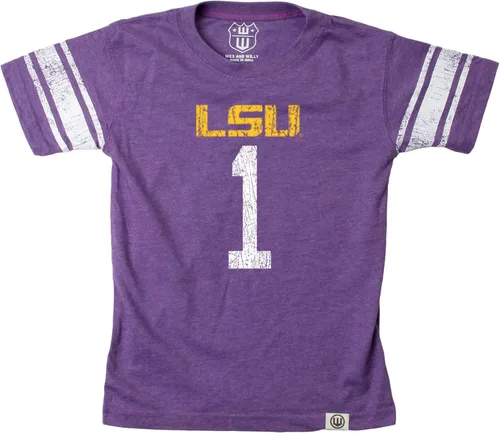 Miniatura 14 de Wes and Willy Camiseta de Manga Corta con Estampado de Jersey para Niños y Jóvenes Fanáticos del Deporte Universitario, Tallas 8-20 Vintage