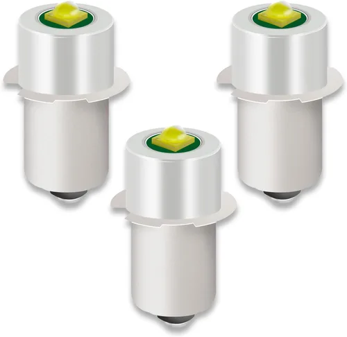 Miniatura 9 de Bombilla LED de repuesto para linterna con 18 V, 12 V, 19.2 V, 6 a 24 voltios y 3 W, 247 lm y PR2 P13.5S, kit de conversión LED, compatible