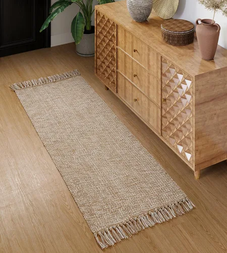 Miniatura 6 de Collive Alfombra de pasillo de 2 x 5 pies, suave, lavable, color tostado, contemporánea, moderna, para lavandería, interior, alfombra de algodón