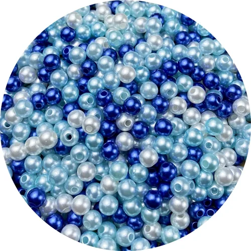 Miniatura 28 de Perlas de cuentas, 4000 piezas de cuentas de perlas de 3 mm redondas para llaveros, pulseras, collares, llaveros, joyería, manualidades, decoración