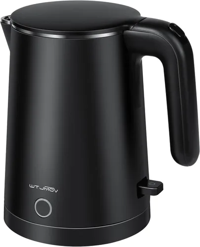 Miniatura 7 de WTJMOV Hervidor Eléctrico de Acero Inoxidable, 1.0L Hervidor de Agua Pequeño 1200W Ebullición Rápida, Hervidor de Té de Pared Doble Automático