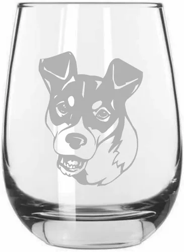 Miniatura 366 de Sakhalin Husky Dog - Copa de vino grabada personalizada de 15.25 onzas sin tallo