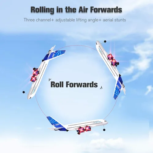 Miniatura 4 de Avión RC A380 GoolRC, avión de control remoto de 2.4G y 3 canales, avión RC fácil de volar para principiantes, juguetes de modelo de planeador